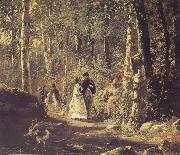 Ivan Shishkin A Stroll in the Forest oil painting